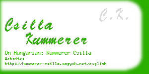 csilla kummerer business card